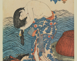 A Woman Diver Combing Her Hair A Woman Diver Combing Her Hair