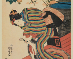 Woman Playing with Cat Woman Playing with Cat